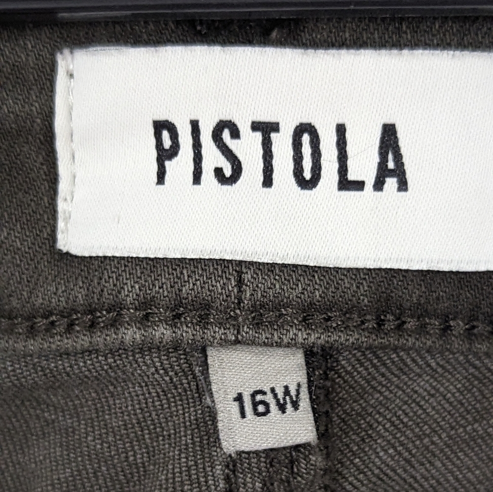 PISTOLA Dark Grey Raw Hem Crop Skinny Jeans - Picture 7 of 8